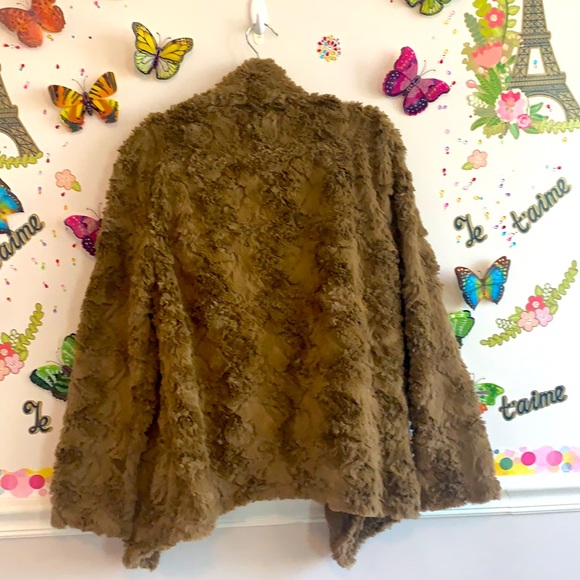 ❣️DYLAN bu True Grit❣️Textured Silky Raw Edge Coat - Picture 5 of 7